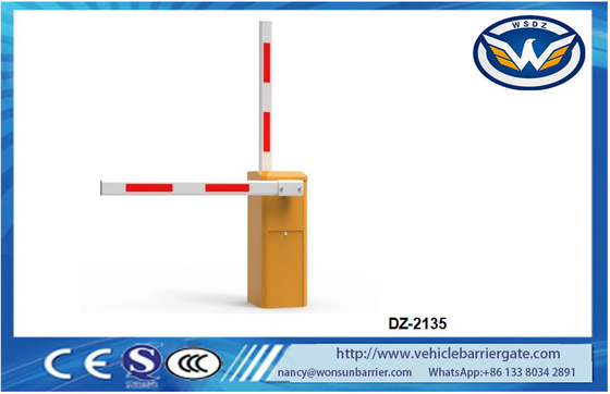حاجز وقوف السيارات الأوتوماتيكي 2 موتور 6M Arm 24VDC Brushless Motor Boom Barrier